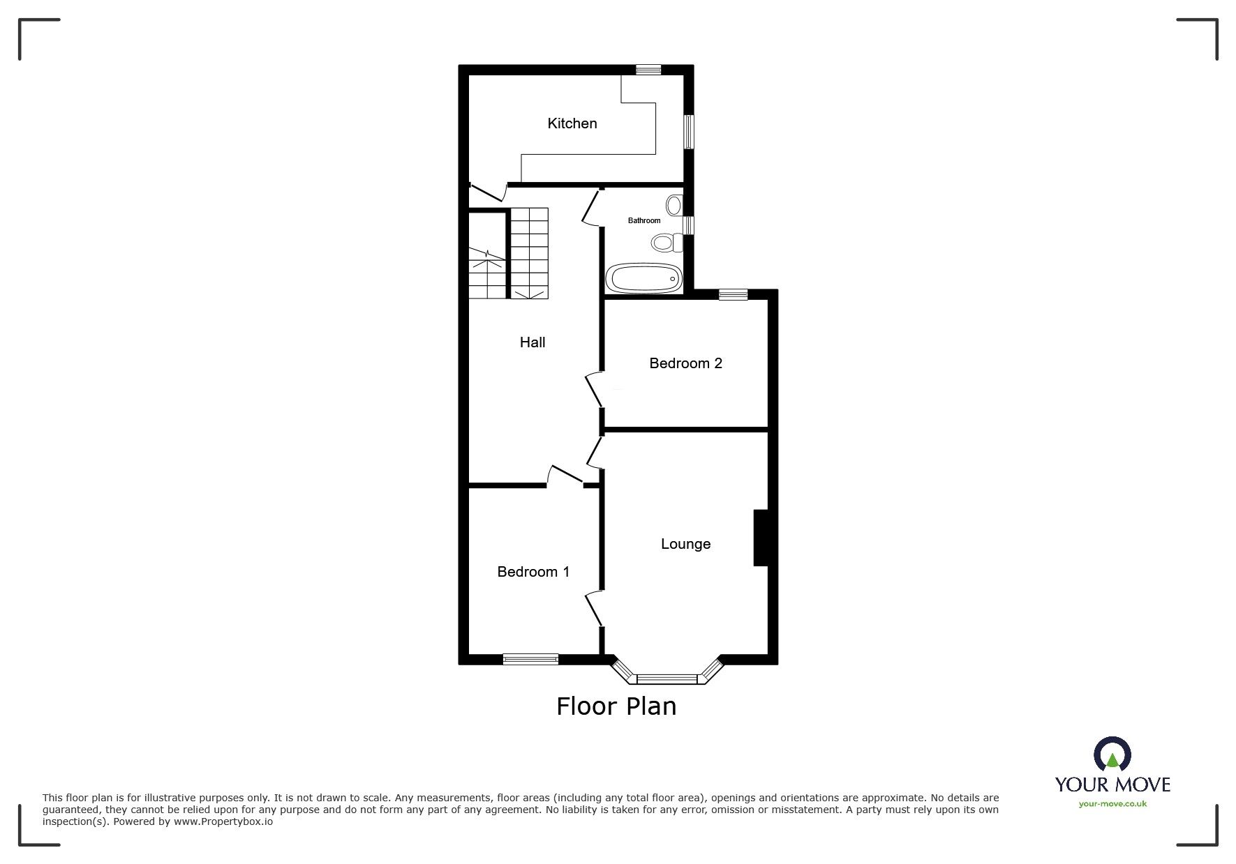Floorplan of 2 bedroom Flat for sale, 2 Park Road, Bognor Regis, West Sussex, PO21