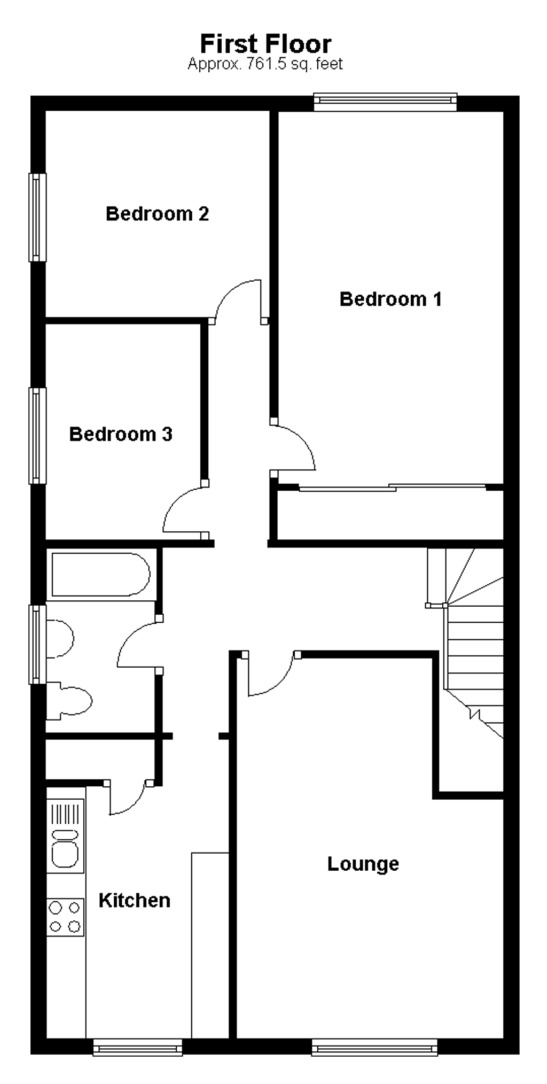 Floorplan of 3 bedroom Flat to rent, Durlston Parade, Durlston Drive, West Sussex, PO22