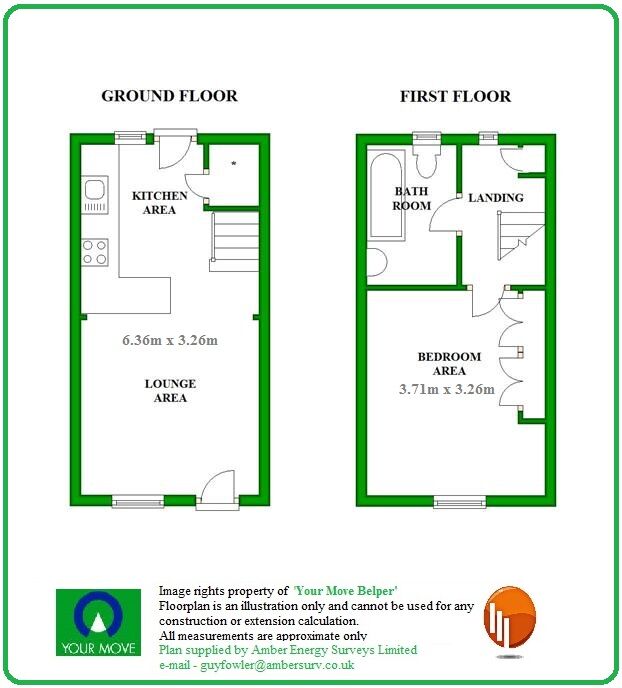 Floorplan of 1 bedroom House to rent, Marston Close, Belper, Derbyshire, DE56