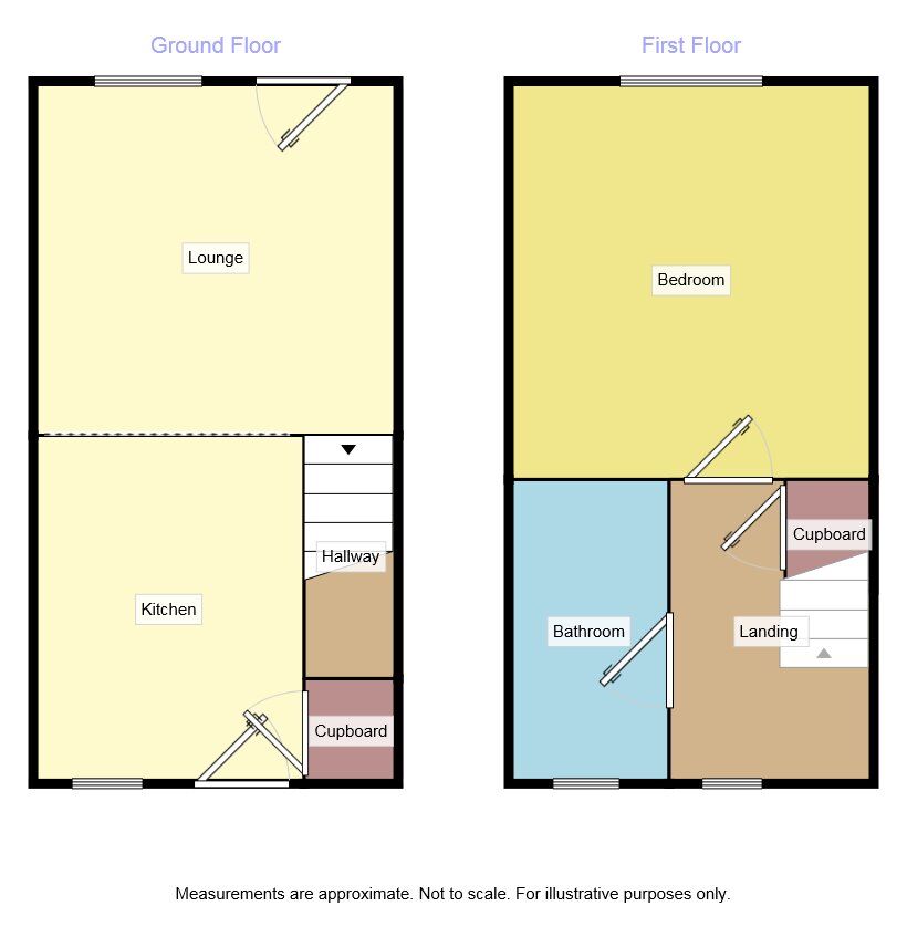 Floorplan of 1 bedroom Mid Terrace House to rent, Marston Close, Belper, Derbyshire, DE56