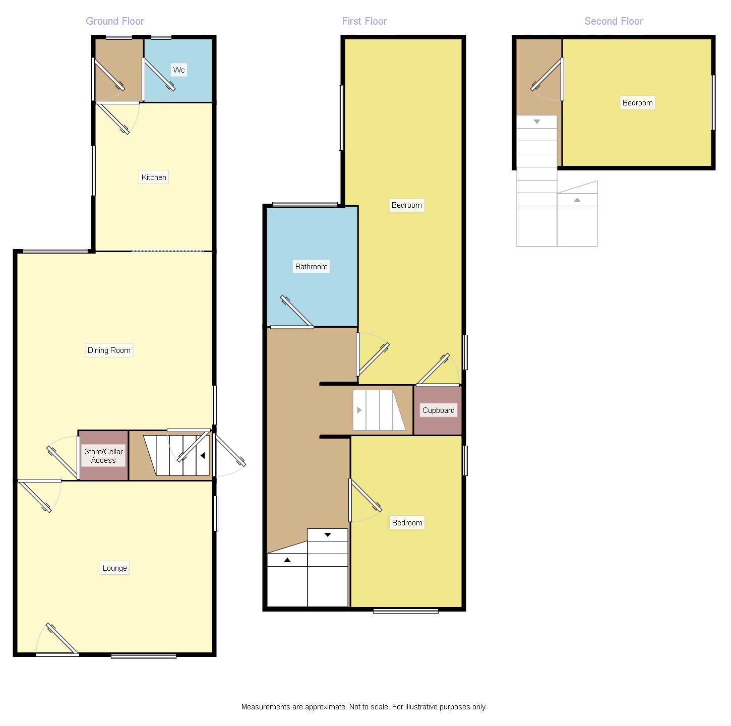 Floorplan of 3 bedroom Mid Terrace House to rent, Nottingham Road, Belper, Derbyshire, DE56