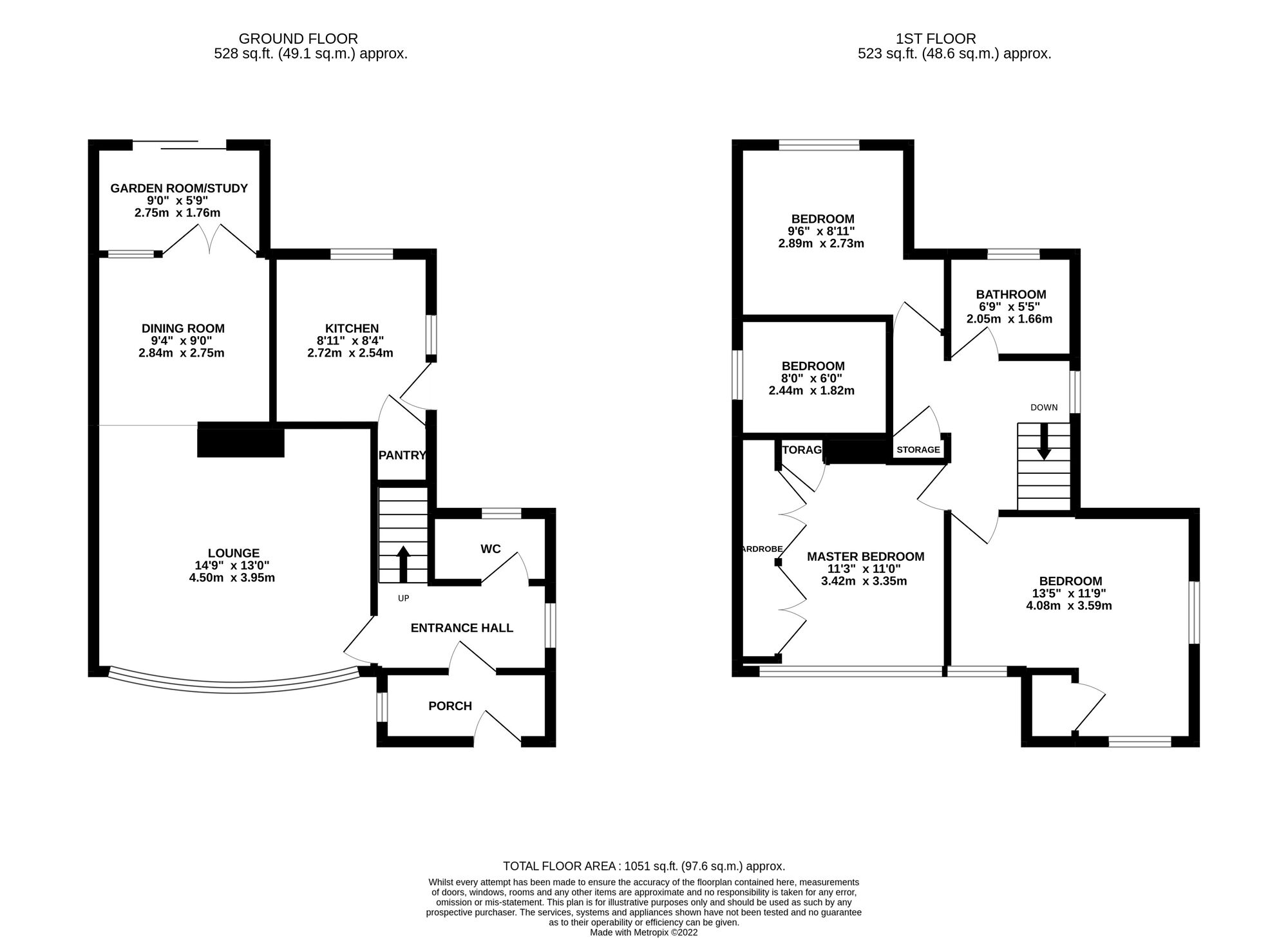 Floorplan of 4 bedroom Detached House for sale, Lowlands Road, Belper, Derbyshire, DE56