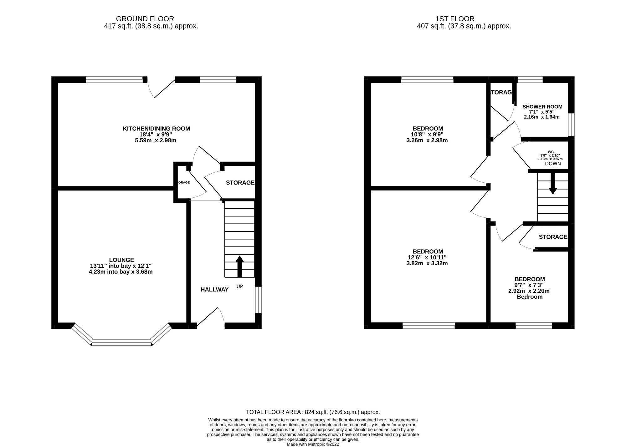 Floorplan of 3 bedroom Semi Detached House for sale, Old Road, Heage, Derbyshire, DE56