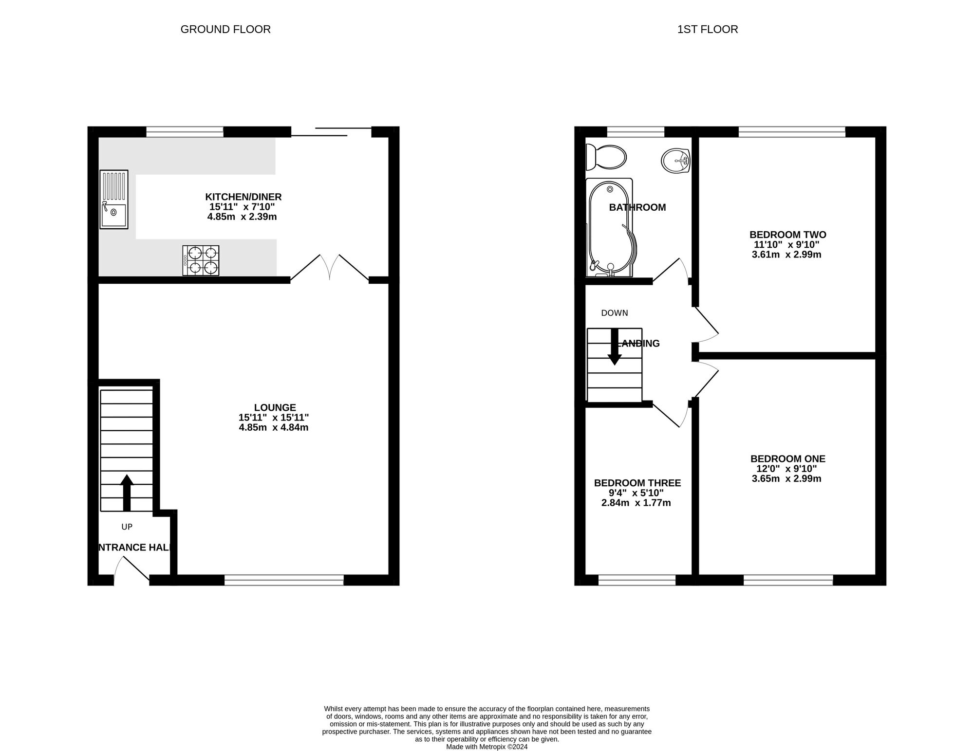 Floorplan of 3 bedroom Semi Detached House for sale, Dale Park Avenue, Kilburn, Derbyshire, DE56