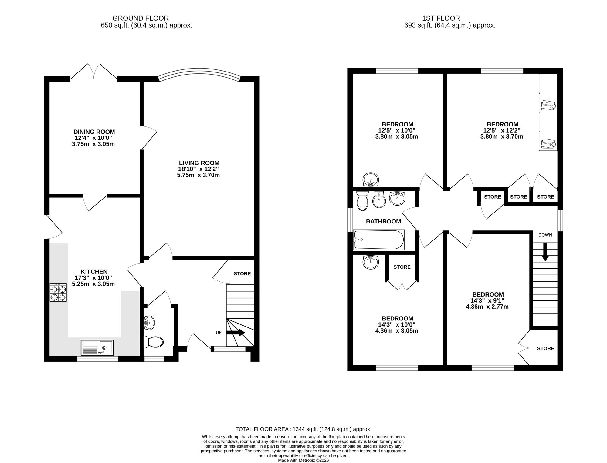 Floorplan of 4 bedroom Detached House for sale, Amber Heights, Ripley, Derbyshire, DE5