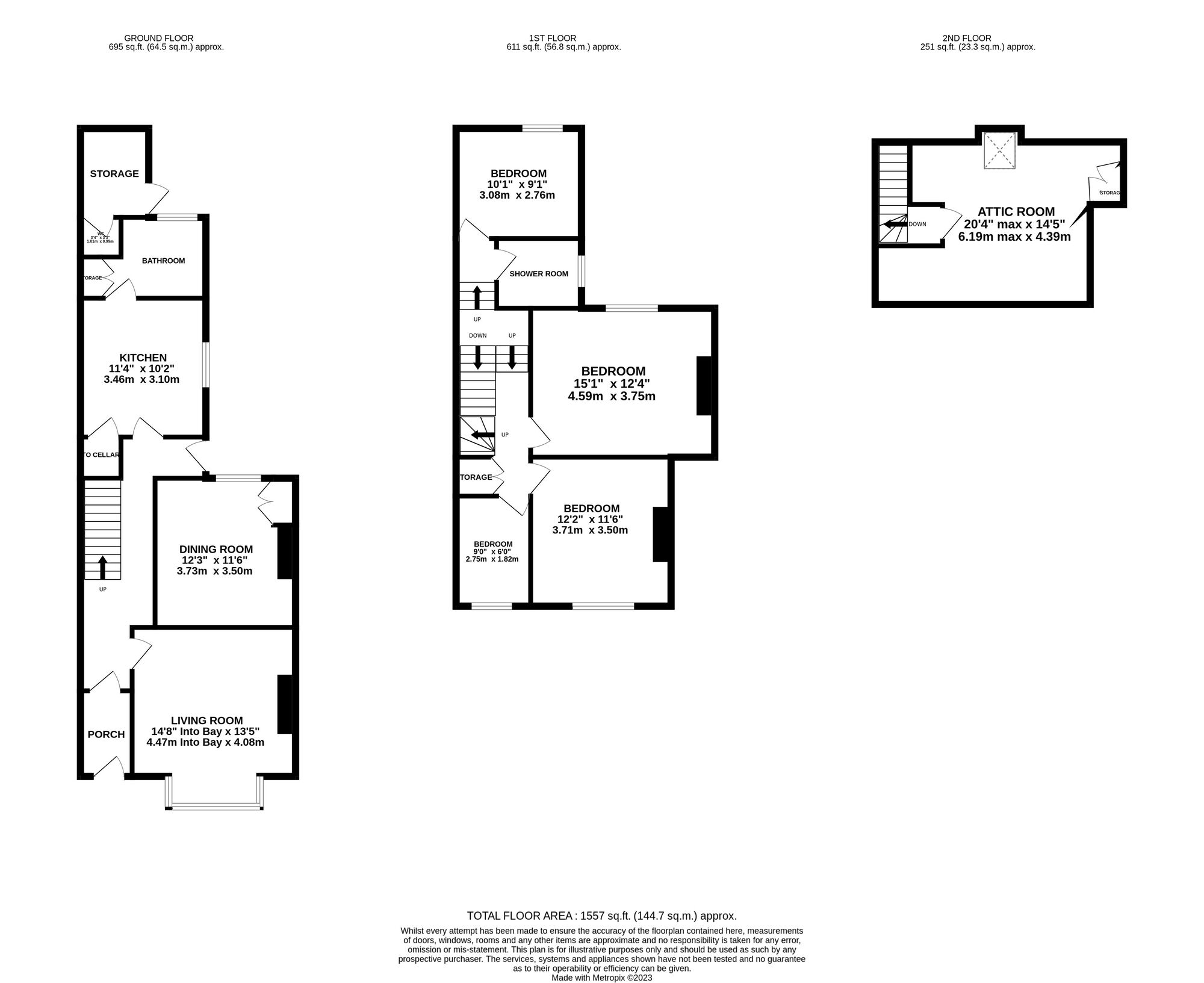Floorplan of 4 bedroom Mid Terrace House for sale, Spencer Road, Belper, Derbyshire, DE56