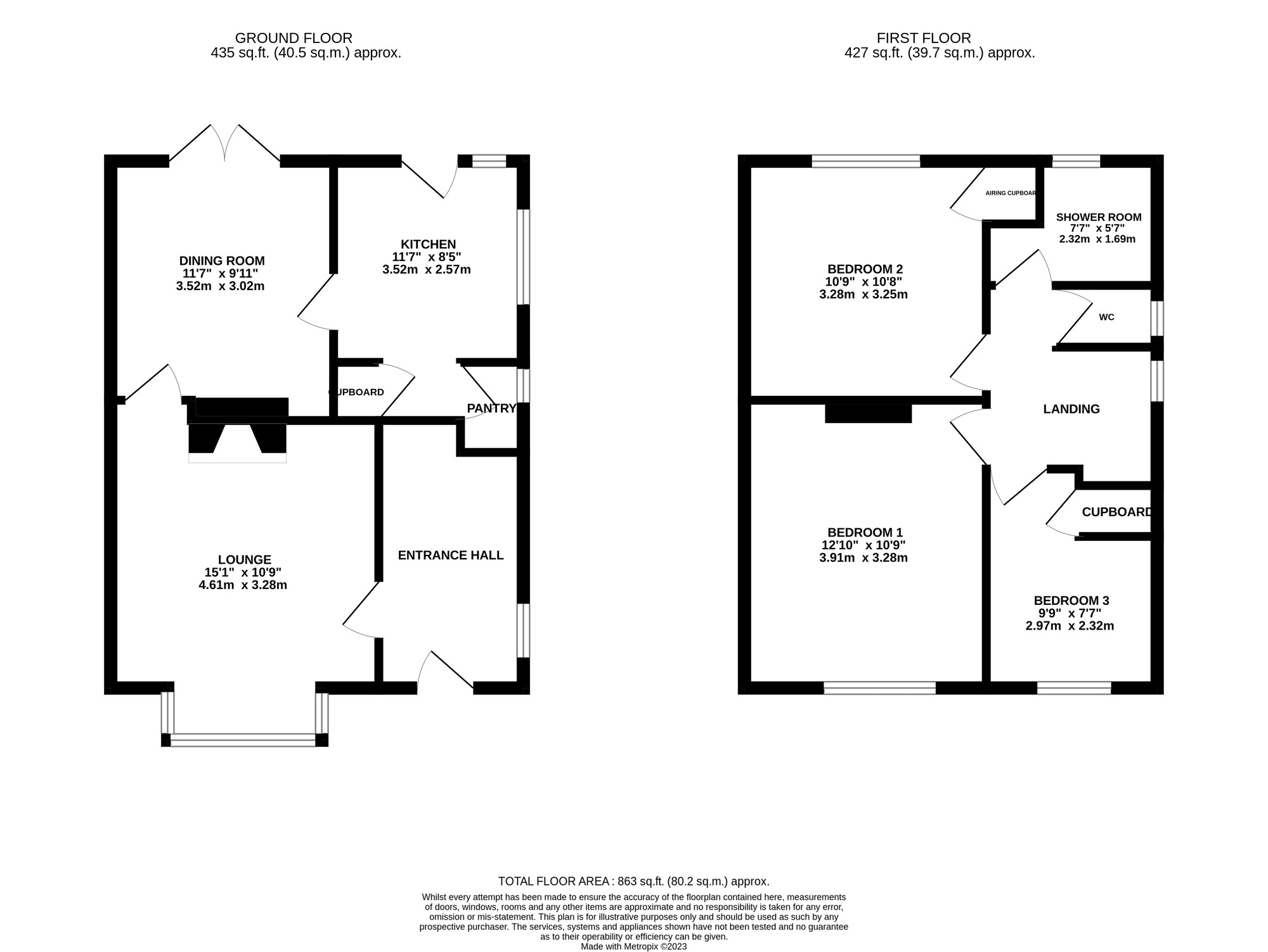 Floorplan of 3 bedroom Semi Detached House for sale, Bargate Road, Derbyshire, DE56