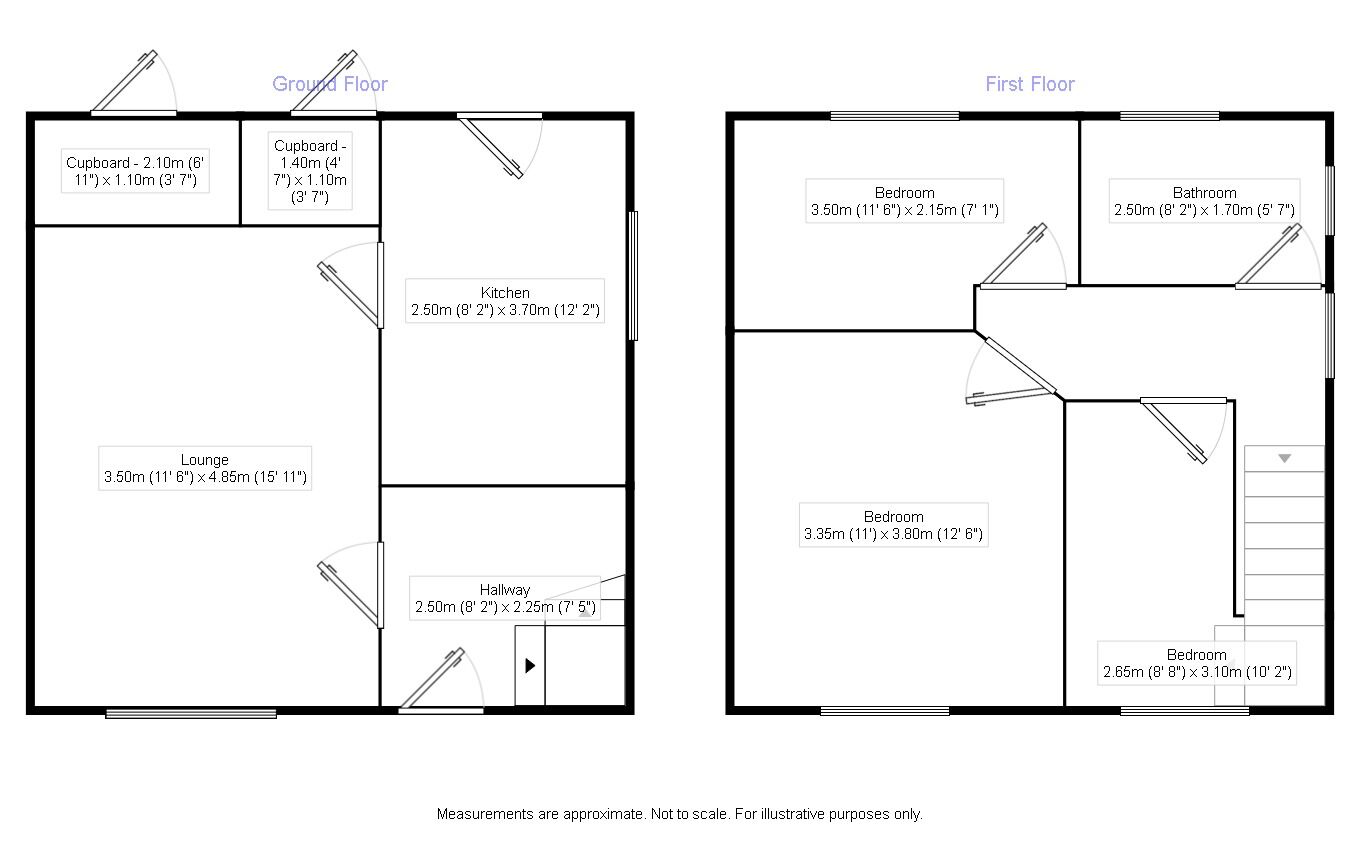 Floorplan of 3 bedroom Semi Detached House for sale, Rutland Place, Bullbridge, Belper, DE56