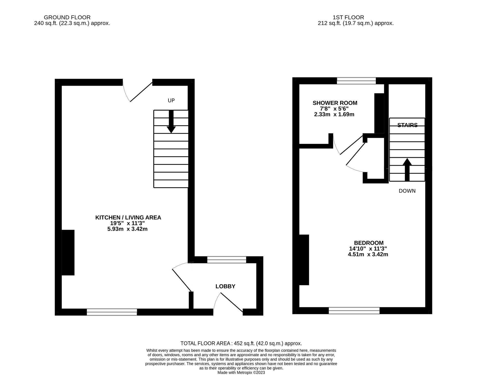 Floorplan of 1 bedroom End Terrace House to rent, Shaw Lane, Milford, DE56