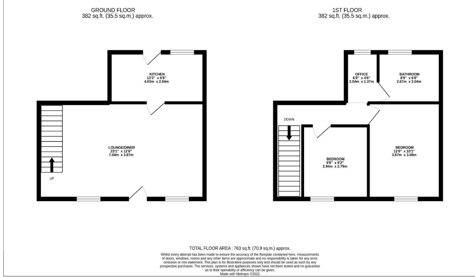 Floorplan of 2 bedroom  House to rent, New Road, Heage, Derbyshire, DE56