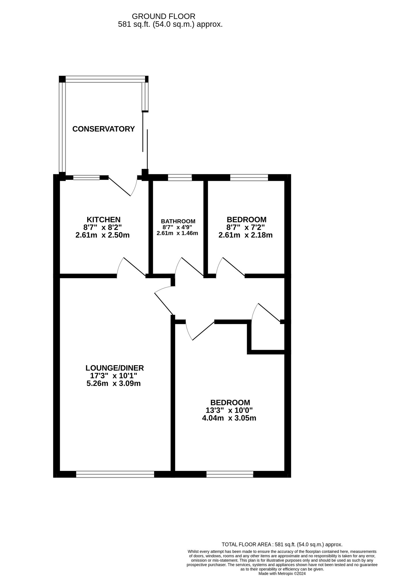 Floorplan of 2 bedroom Detached Bungalow for sale, High Edge Drive, Heage, Derbyshire, DE56