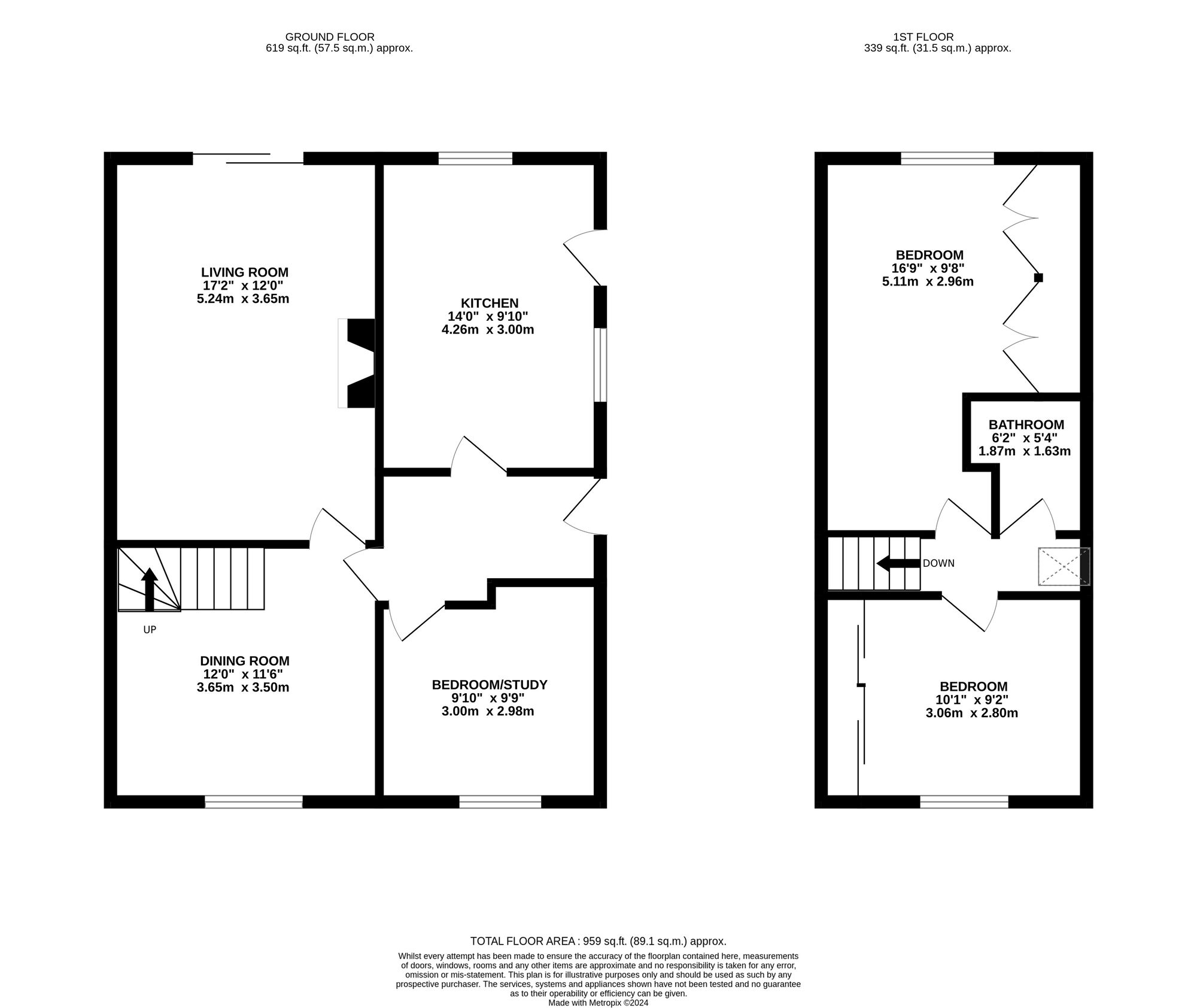 Floorplan of 3 bedroom Detached Bungalow for sale, Monyash Way, Belper, Derbyshire, DE56