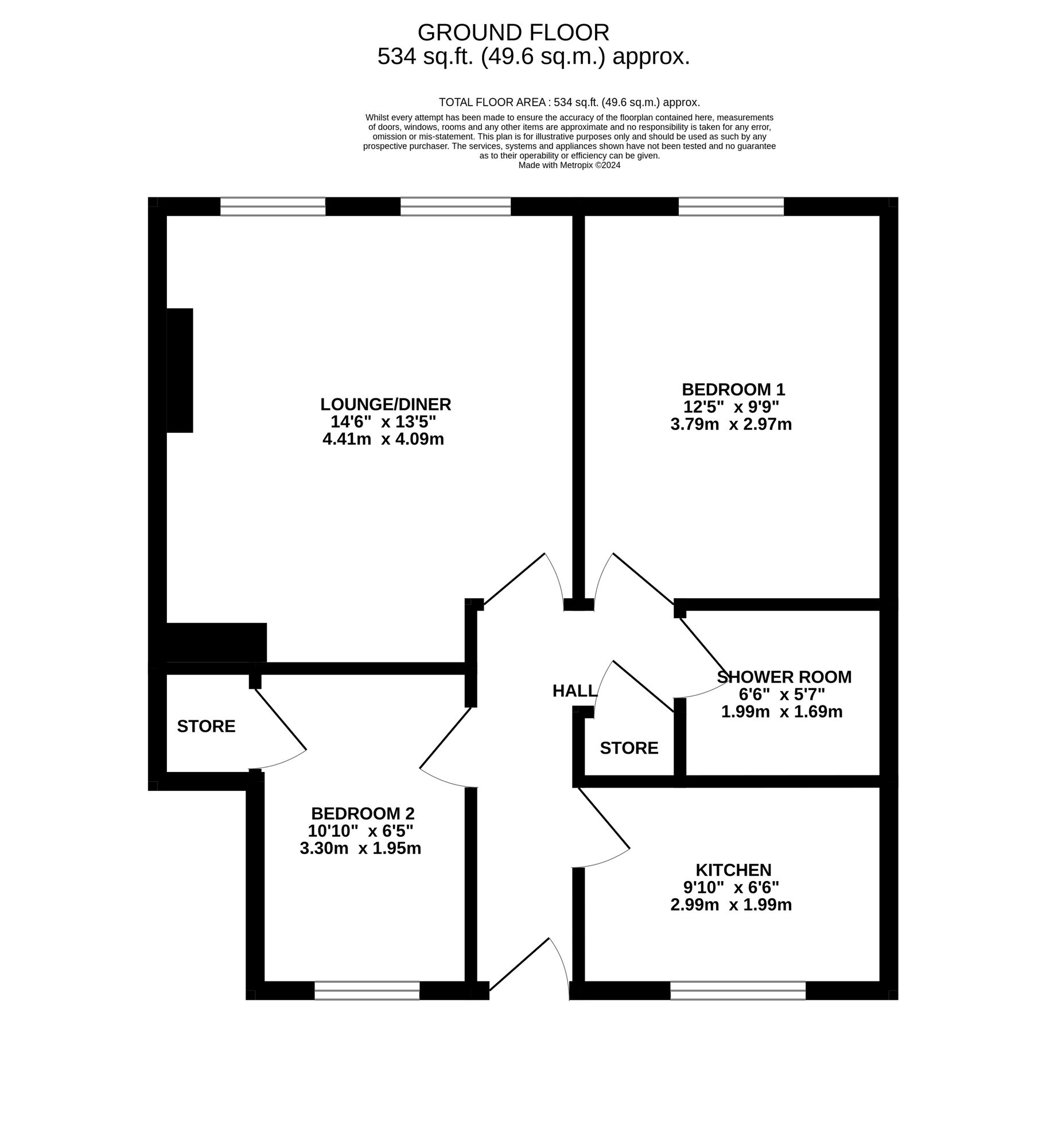 Floorplan of 2 bedroom  Flat for sale, Bridge Street, Belper, Amber Valley, DE56