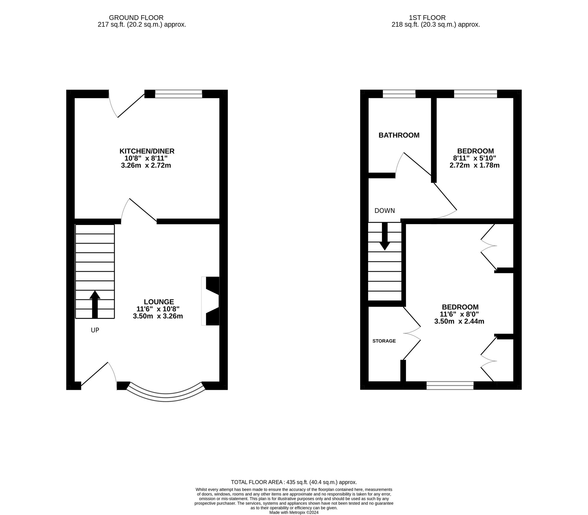 Floorplan of 2 bedroom Mid Terrace House for sale, New Road, Heage, Derbyshire, DE56