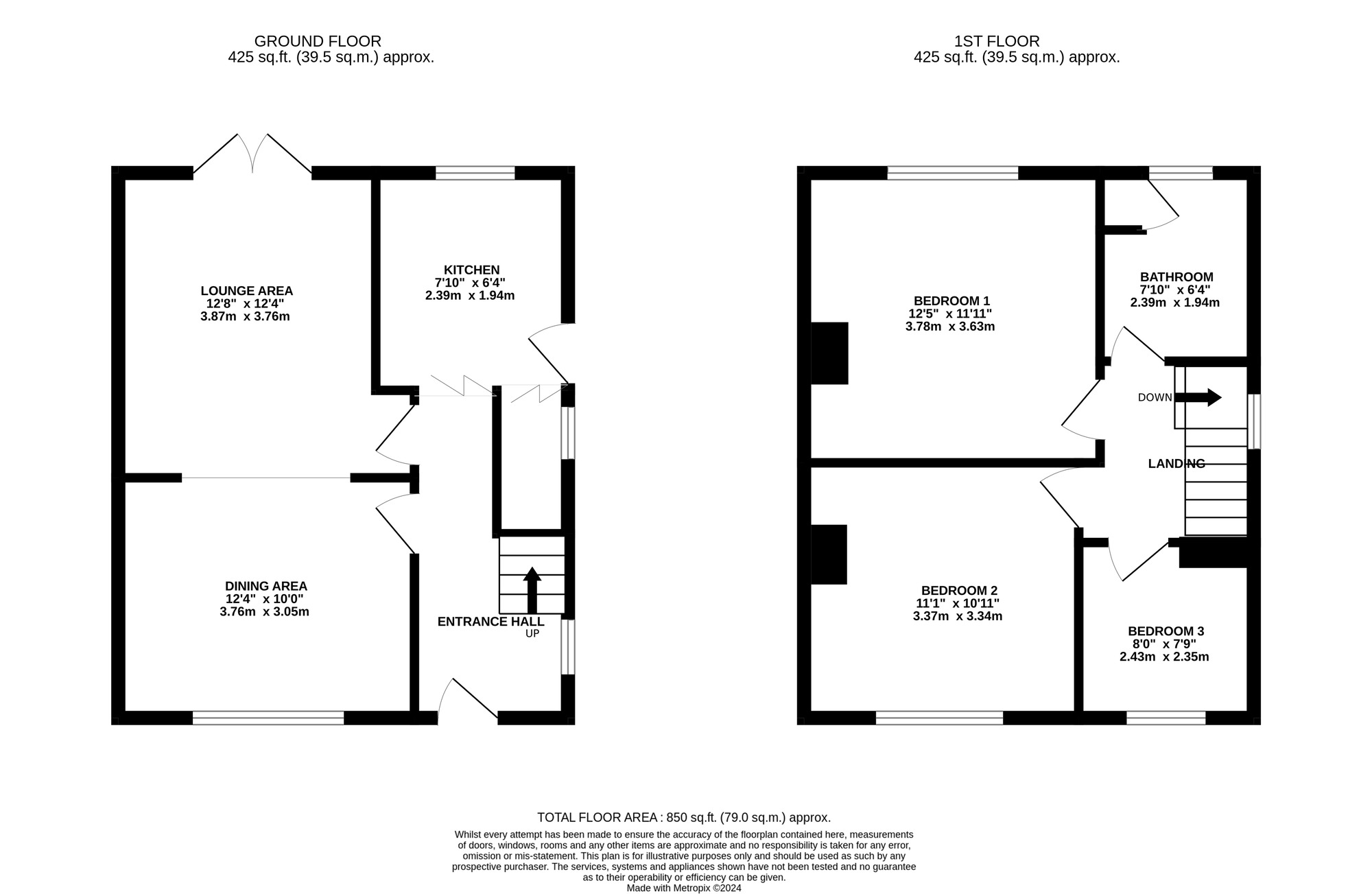 Floorplan of 3 bedroom Semi Detached House for sale, Wheeldon Avenue, Belper, Derbyshire, DE56