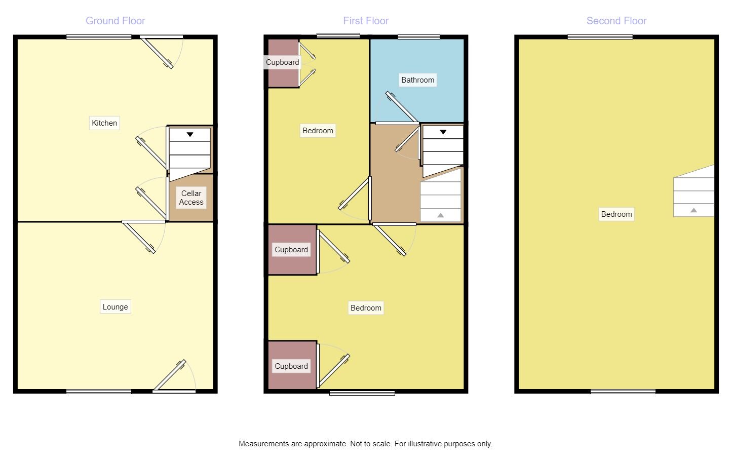 Floorplan of 3 bedroom Mid Terrace House for sale, Chapel Street, Belper, Derbyshire, DE56