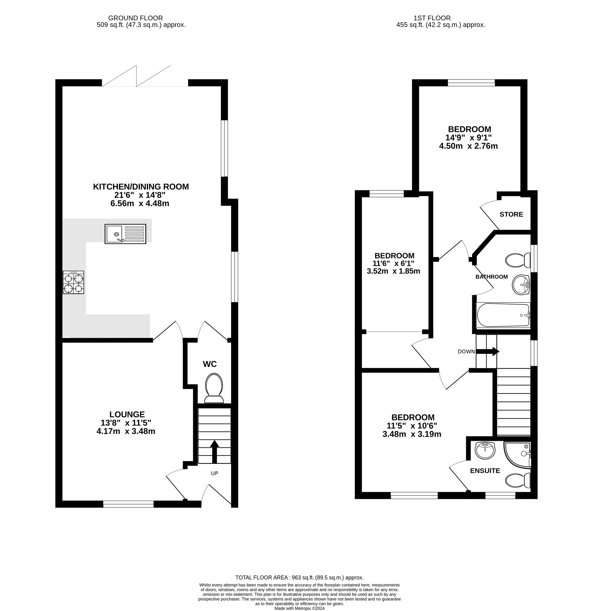 Floorplan of 3 bedroom Detached House to rent, Belper Road, Bargate, Derbyshire, DE56