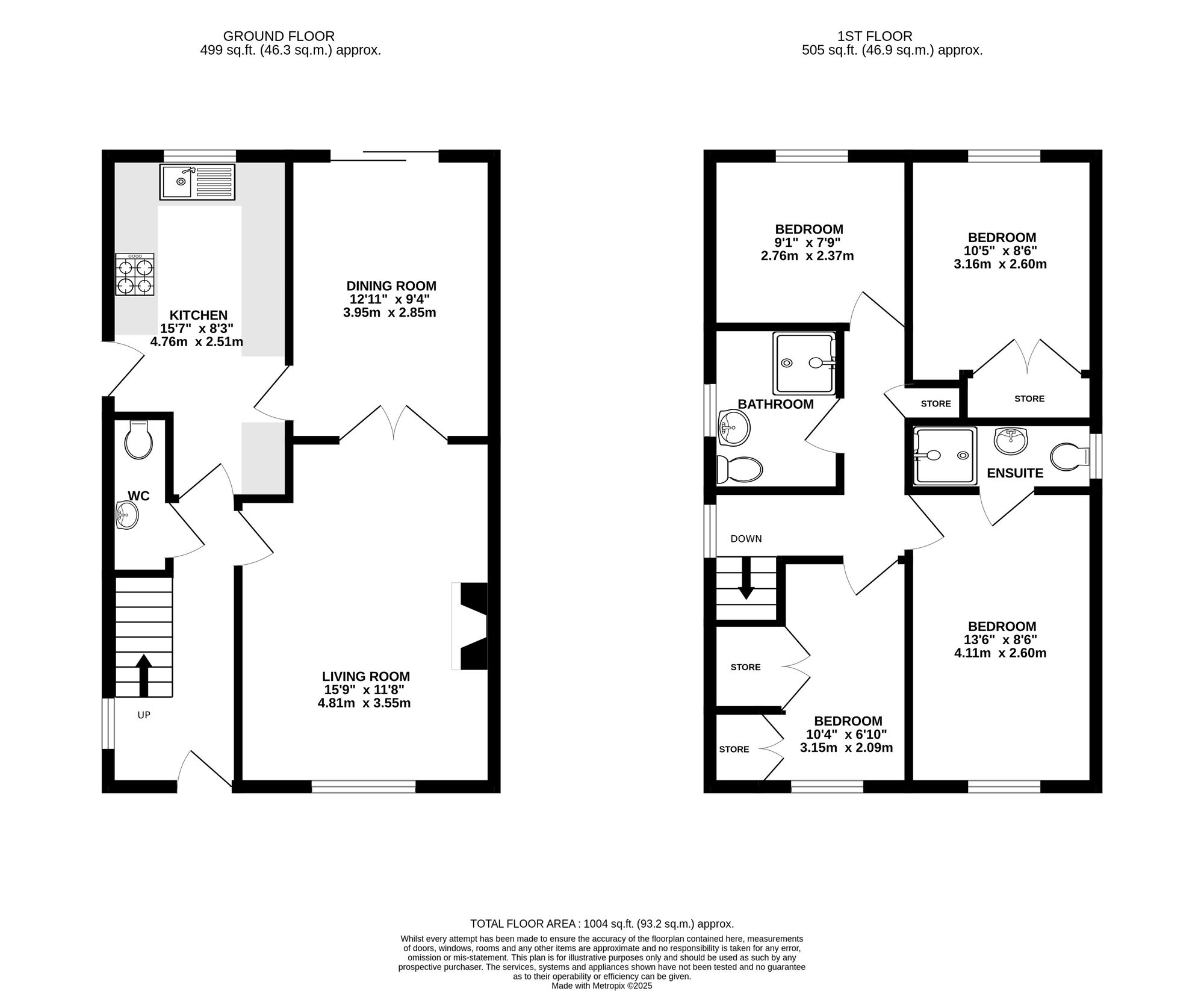 Floorplan of 4 bedroom Detached House for sale, Ashford Rise, Belper, Derbyshire, DE56