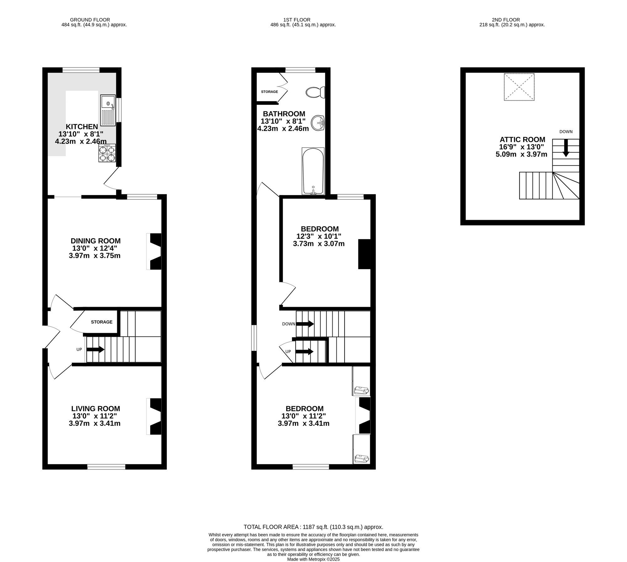 Floorplan of 2 bedroom Semi Detached House for sale, Derby Road, Marehay, Derbyshire, DE5
