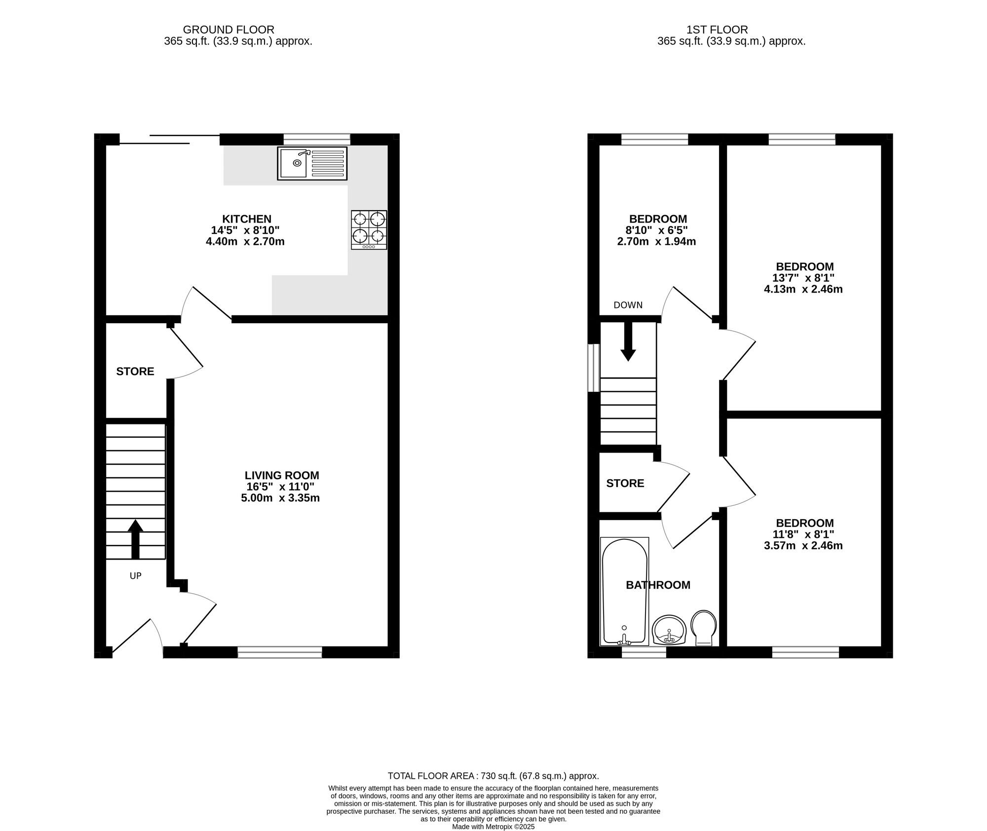 Floorplan of 3 bedroom Semi Detached House for sale, Honeycroft Close, Belper, Derbyshire, DE56