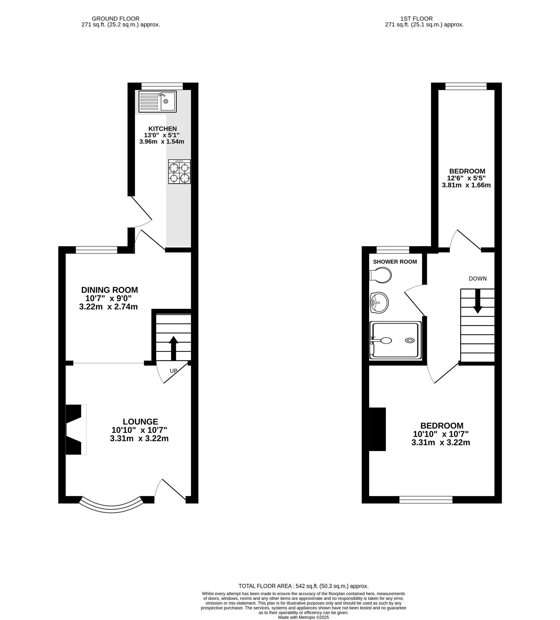 Floorplan of 2 bedroom Mid Terrace House for sale, Mill Lane, Belper, Derbyshire, DE56