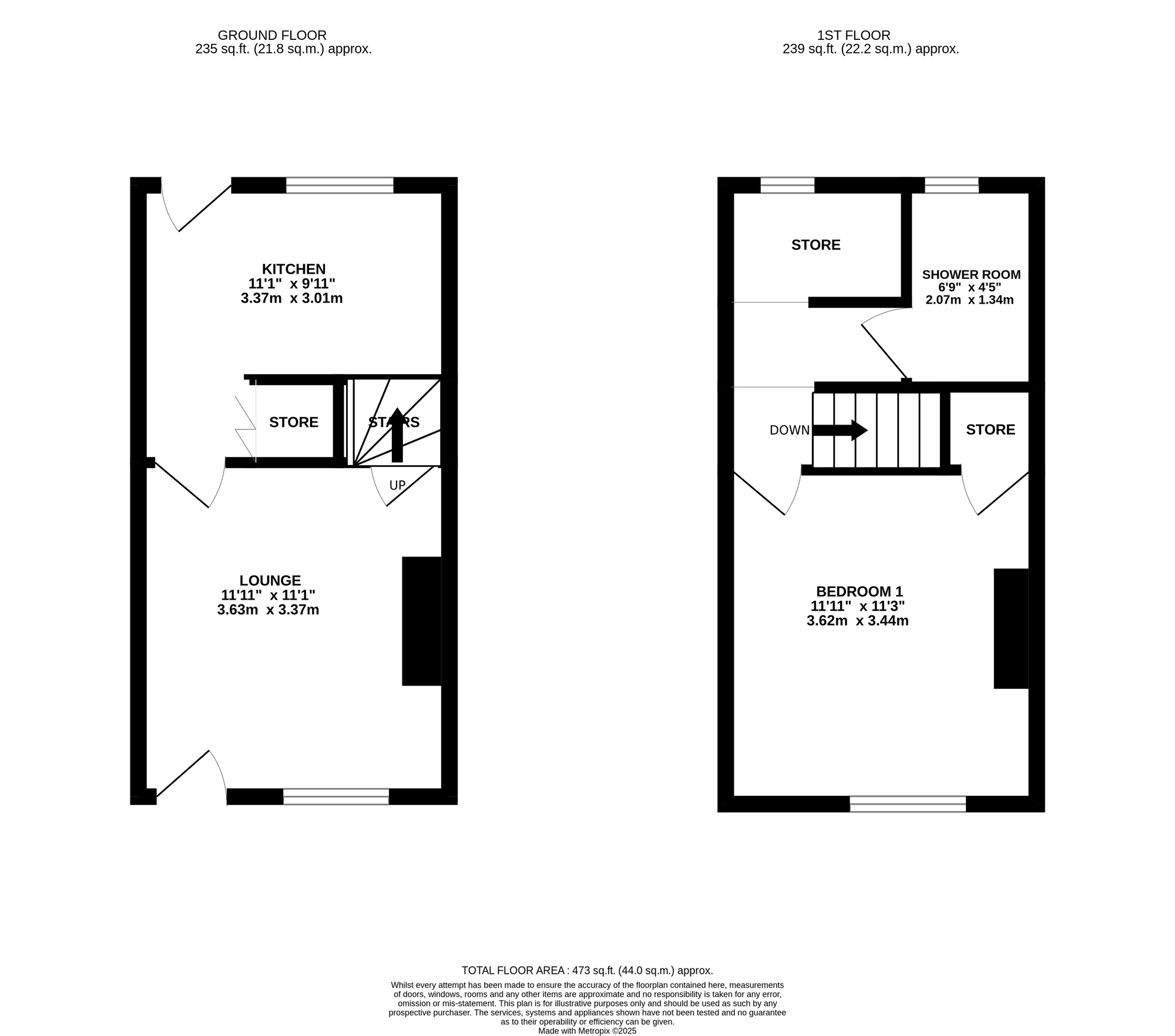 Floorplan of 1 bedroom Mid Terrace House for sale, Bargate Road, Belper, Derbyshire, DE56