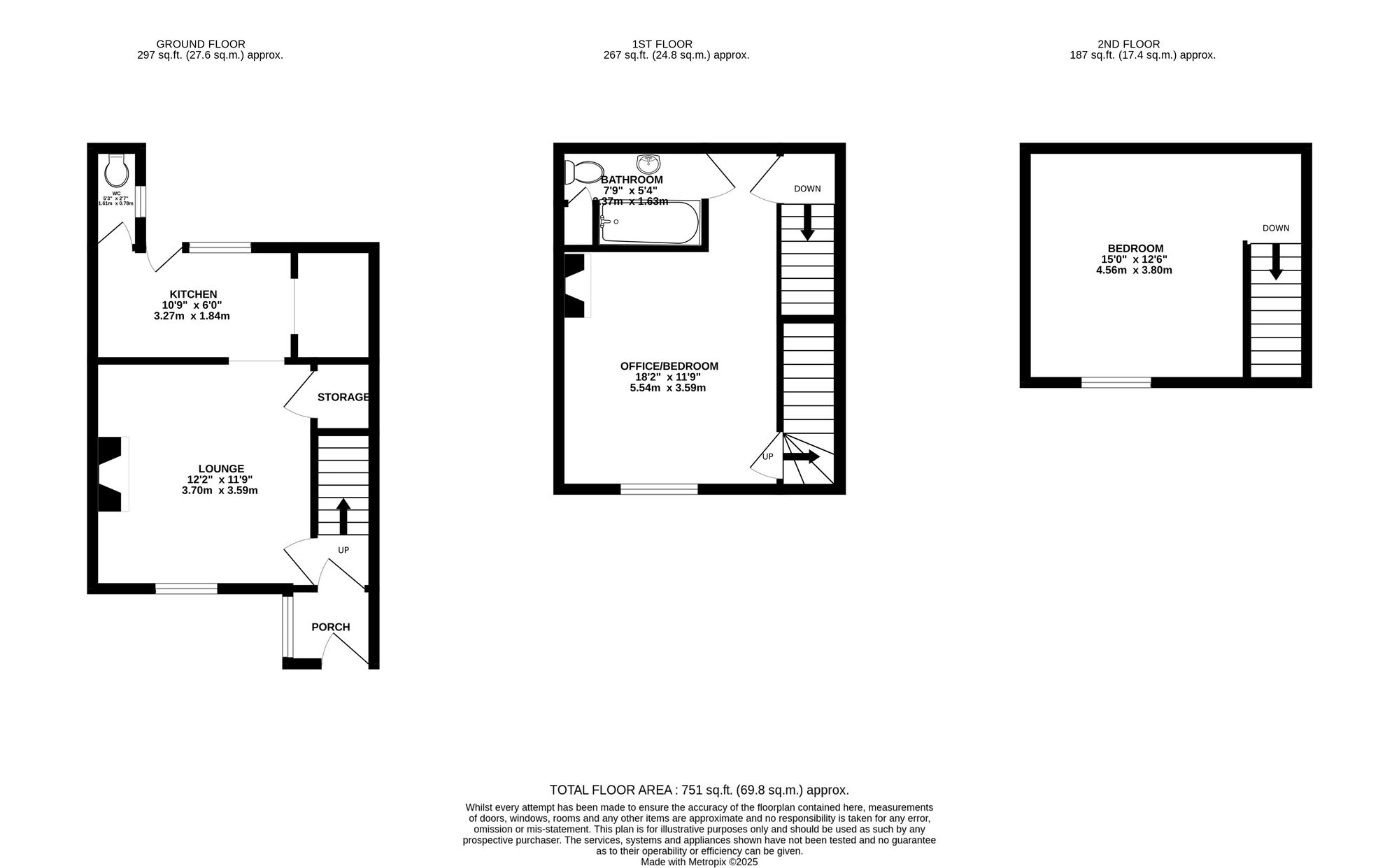 Floorplan of 2 bedroom Semi Detached House for sale, Nottingham Road, Belper, Derbyshire, DE56