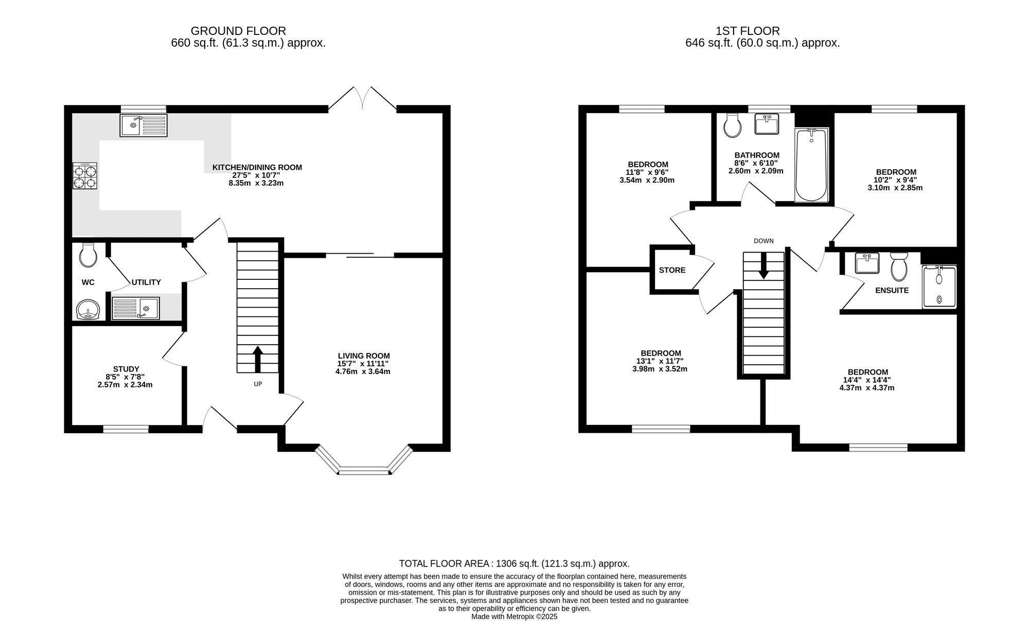 Floorplan of 4 bedroom Detached House for sale, Stevenson Way, Ambergate, Derbyshire, DE56