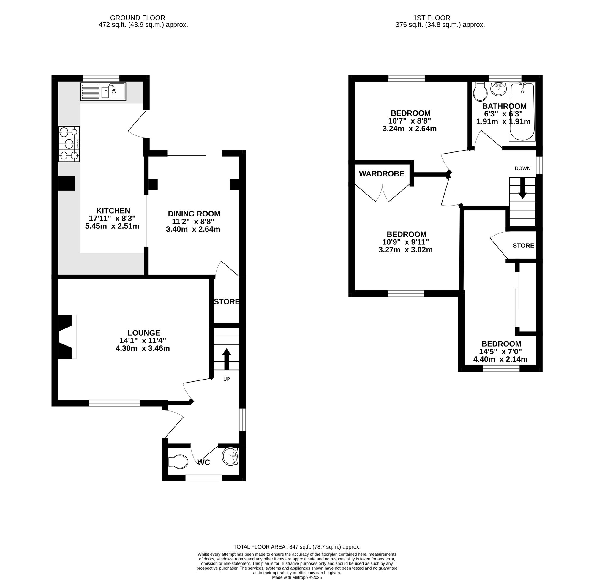 Floorplan of 3 bedroom Detached House for sale, Pottery Close, Belper, Derbyshire, DE56