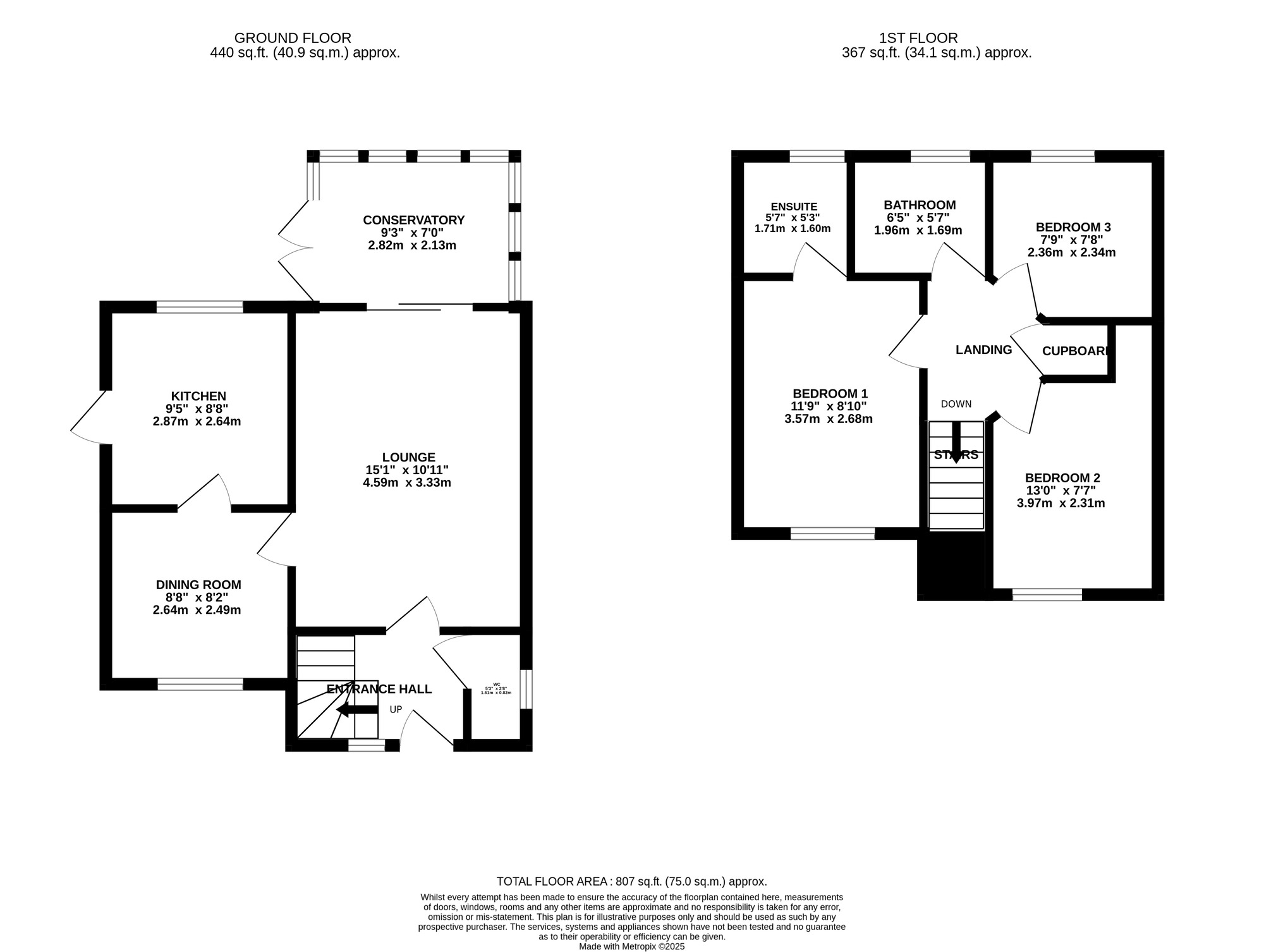 Floorplan of 3 bedroom Detached House for sale, Newton Close, Belper, Derbyshire, DE56