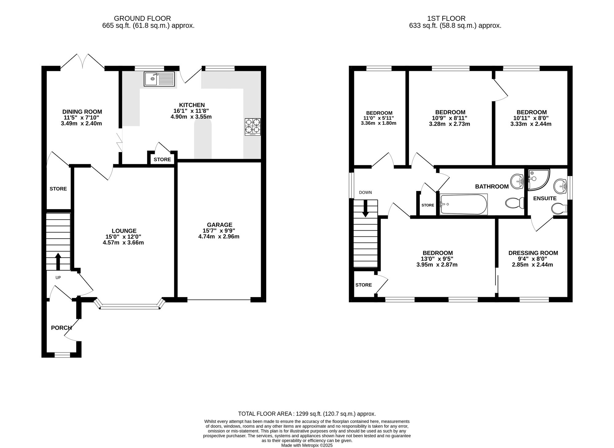 Floorplan of 4 bedroom Detached House for sale, Inglewood Avenue, Mickleover, Derbyshire, DE3