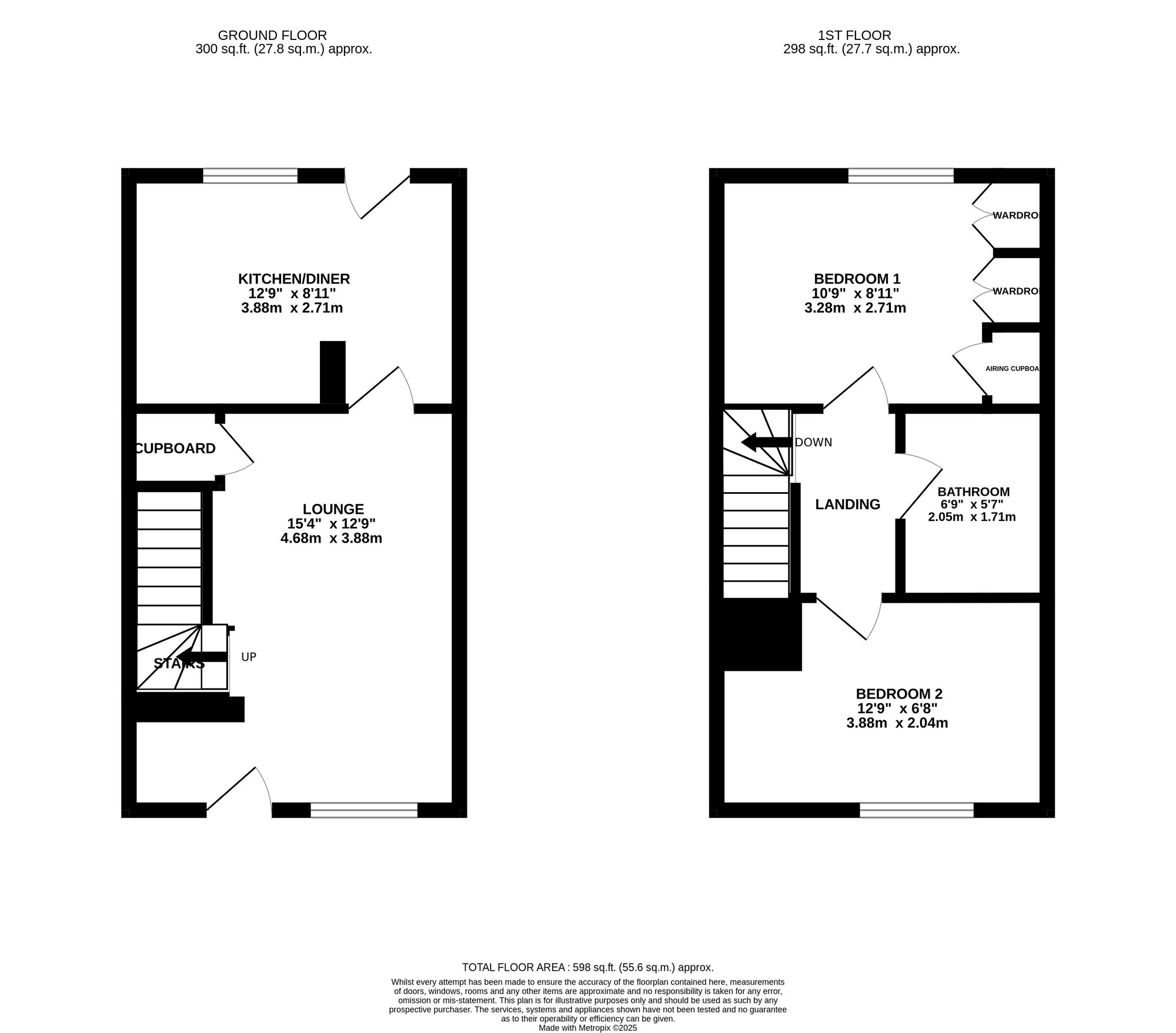 Floorplan of 2 bedroom Mid Terrace House for sale, Holderness Close, Stenson Fields, Derbyshire, DE24