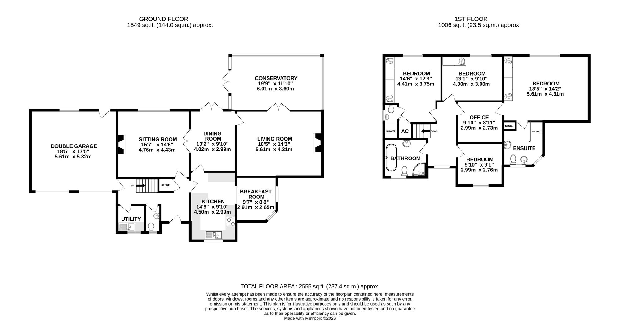 Floorplan of 4 bedroom Detached House for sale, Hollins Wood Close, Lea Bridge, Matlock, DE4