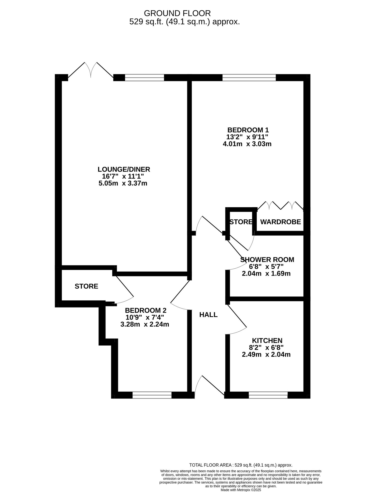 Floorplan of 2 bedroom  Flat for sale, Bridge Street, Belper, Derbyshire, DE56