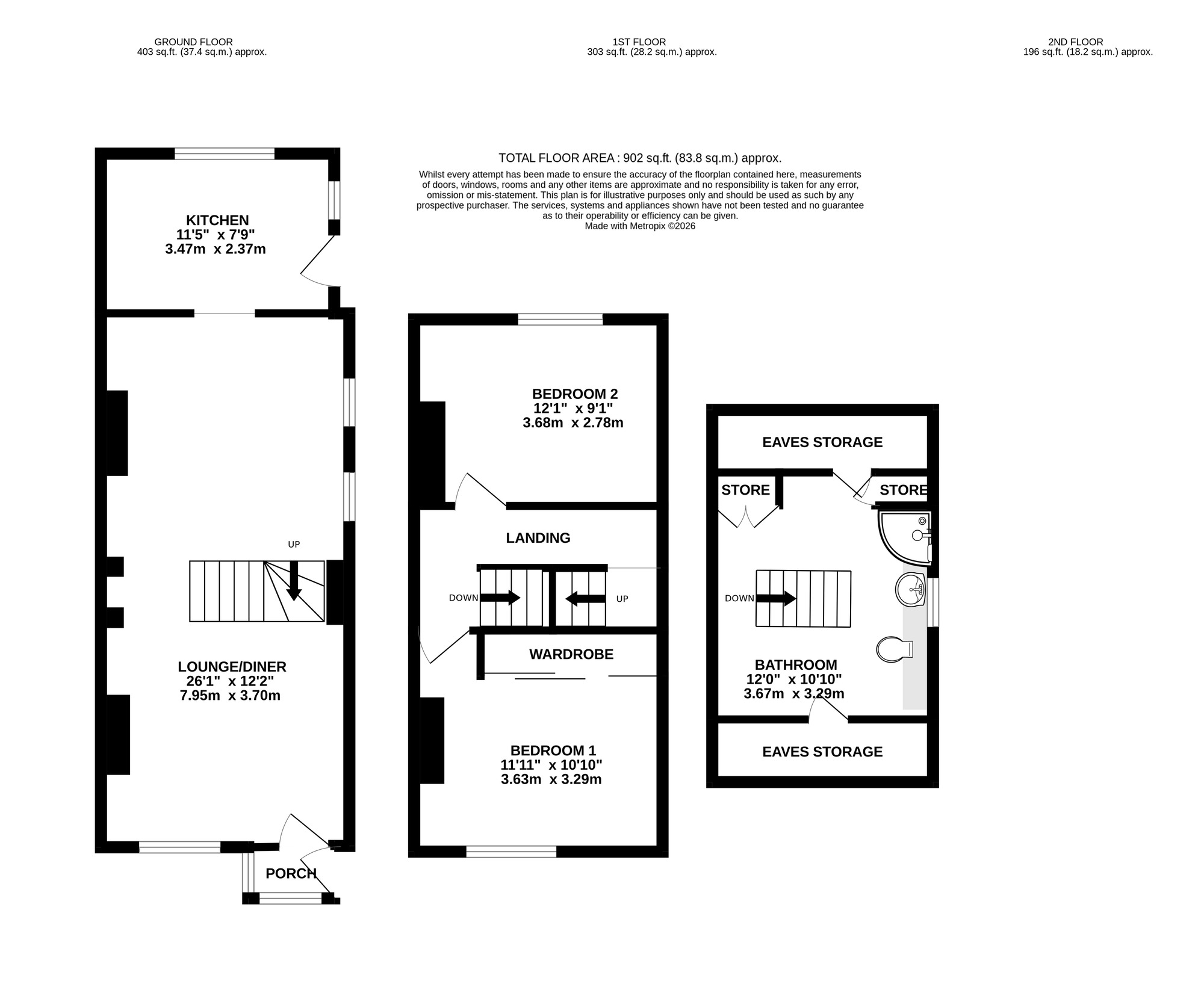 Floorplan of 2 bedroom End Terrace House for sale, Whitemoor Hall, Whitemoor Lane, Derbyshire, DE56