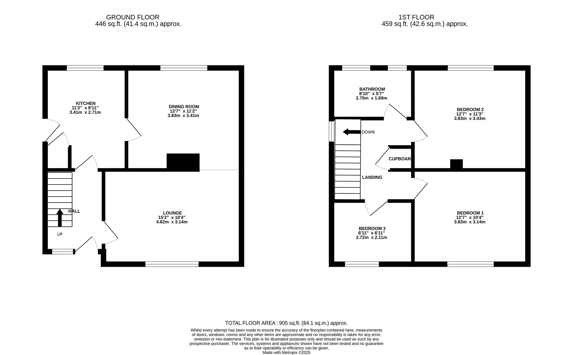 Floorplan of 3 bedroom Detached House for sale, Cherry Tree Avenue, Belper, Derbyshire, DE56