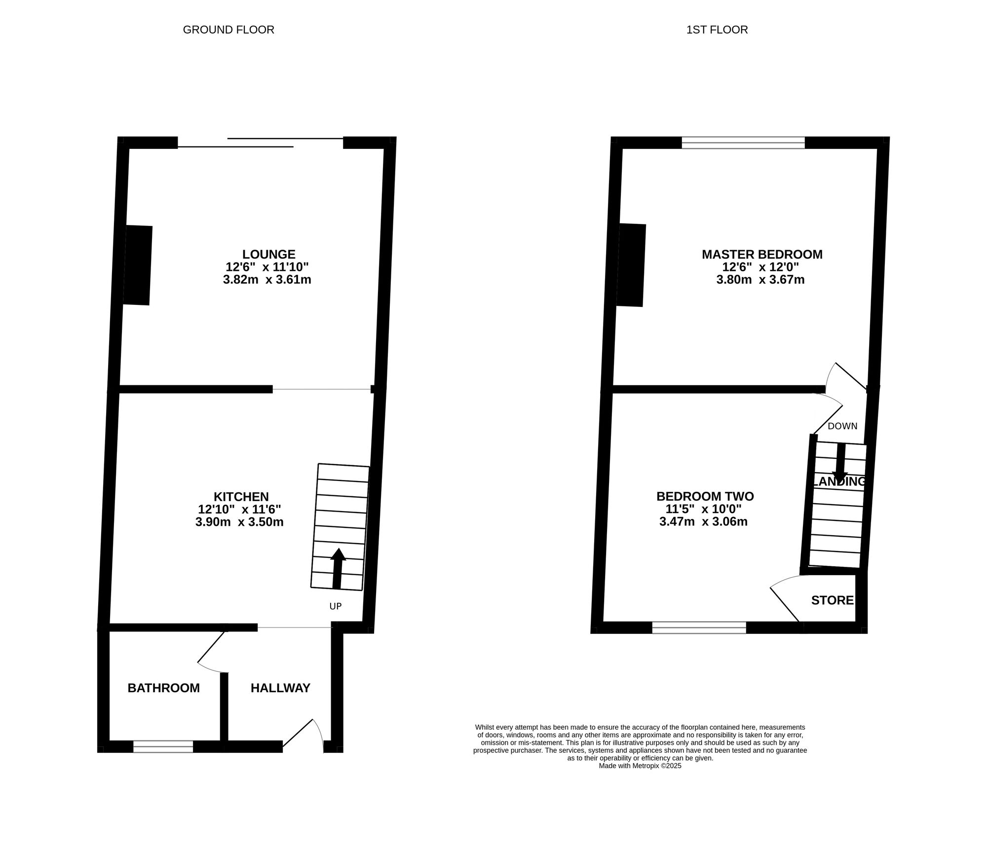 Floorplan of 2 bedroom Mid Terrace House for sale, Hillside Rise, Belper, Derbyshire, DE56