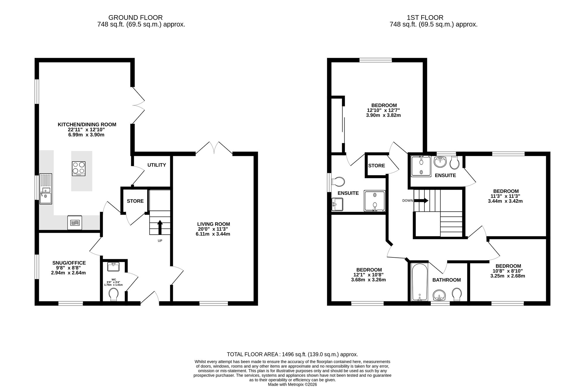Floorplan of 4 bedroom Detached House for sale, Frecheville Drive, Fritchley, Derbyshire, DE56