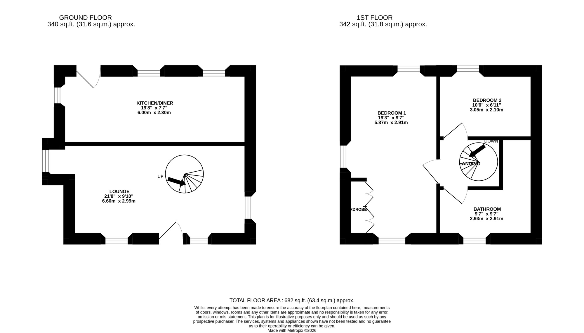 Floorplan of 2 bedroom Detached House for sale, Church Street, Kilburn, Derbyshire, DE56