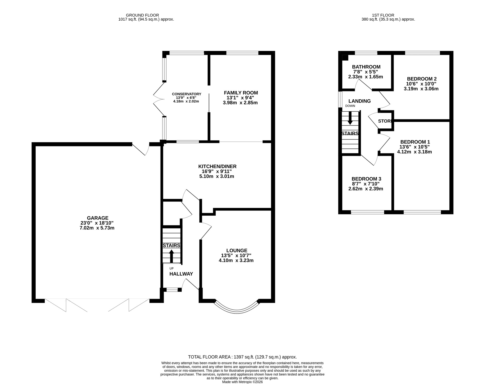 Floorplan of 3 bedroom Semi Detached House for sale, Elm Tree Avenue, Kilburn, Derbyshire, DE56
