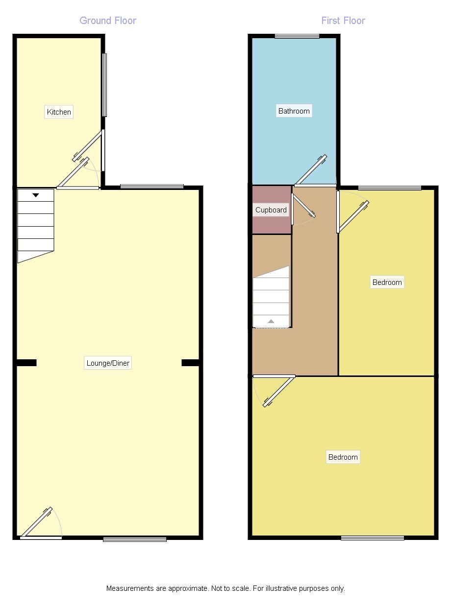 Floorplan of 2 bedroom Mid Terrace House for sale, Chapel Street, Kilburn, Derbyshire, DE56