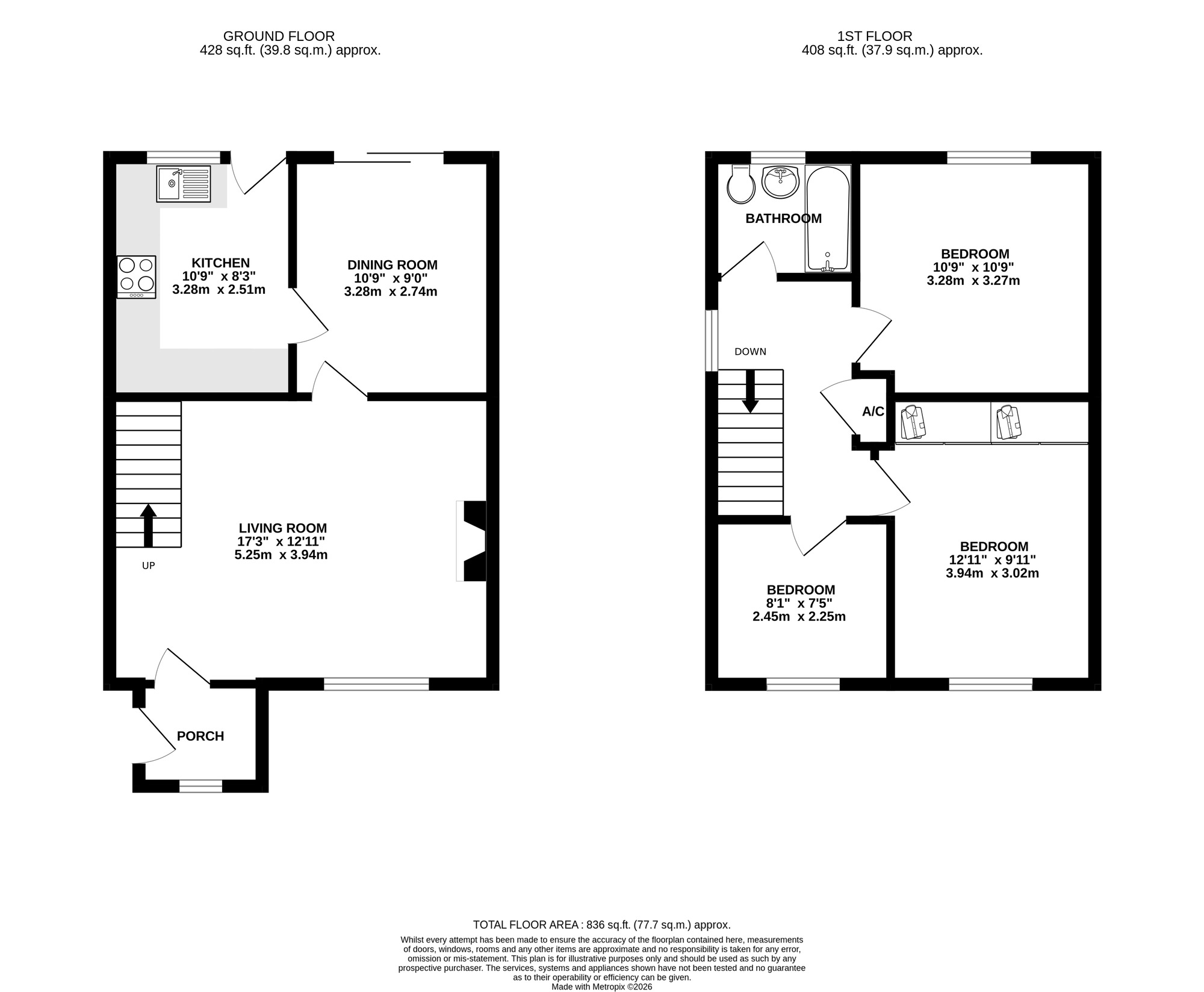 Floorplan of 3 bedroom Detached House for sale, John O'Gaunts Way, Belper, Derbyshire, DE56