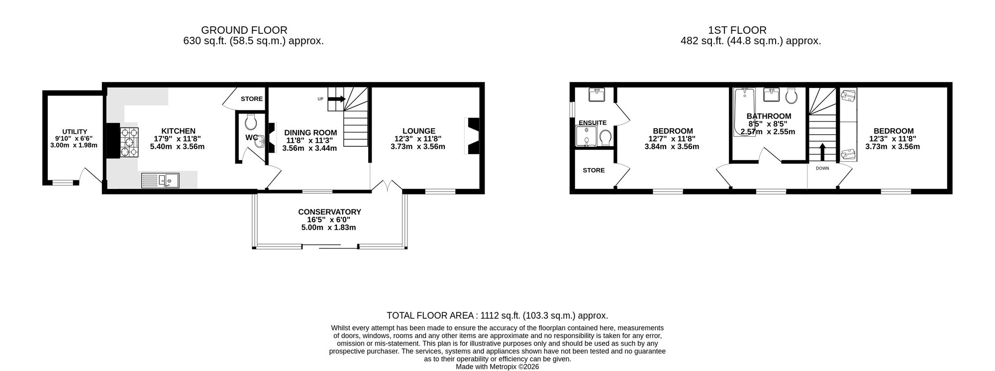 Floorplan of 2 bedroom Detached House for sale, Newbridge Road, Ambergate, Derbyshire, DE56