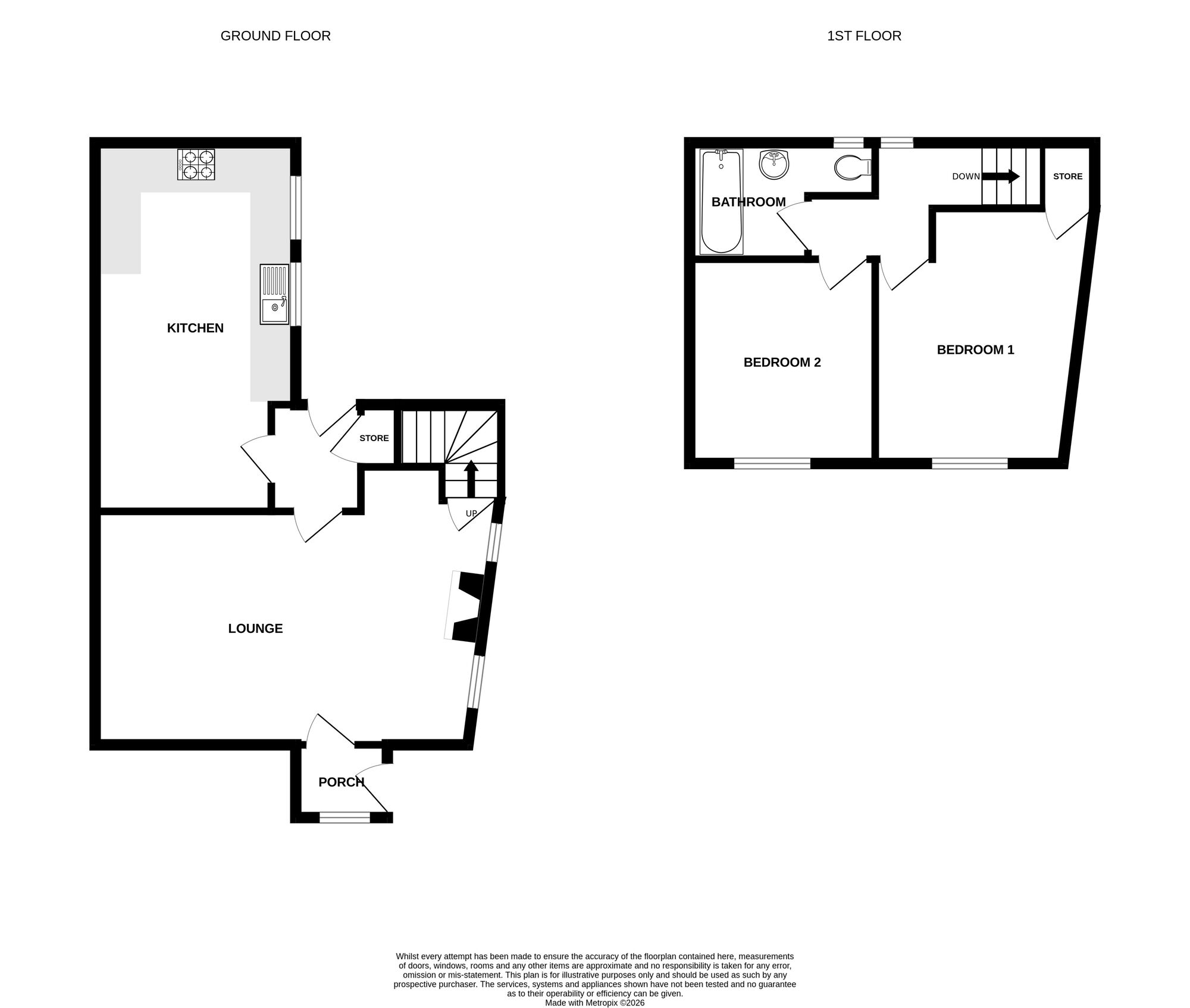 Floorplan of 2 bedroom Semi Detached House for sale, Well Yard, Holbrook, Derbyshire, DE56