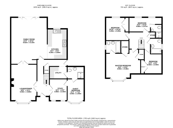 Floorplan of 5 bedroom Detached House for sale, Kendray Close, Belper, Derbyshire, DE56