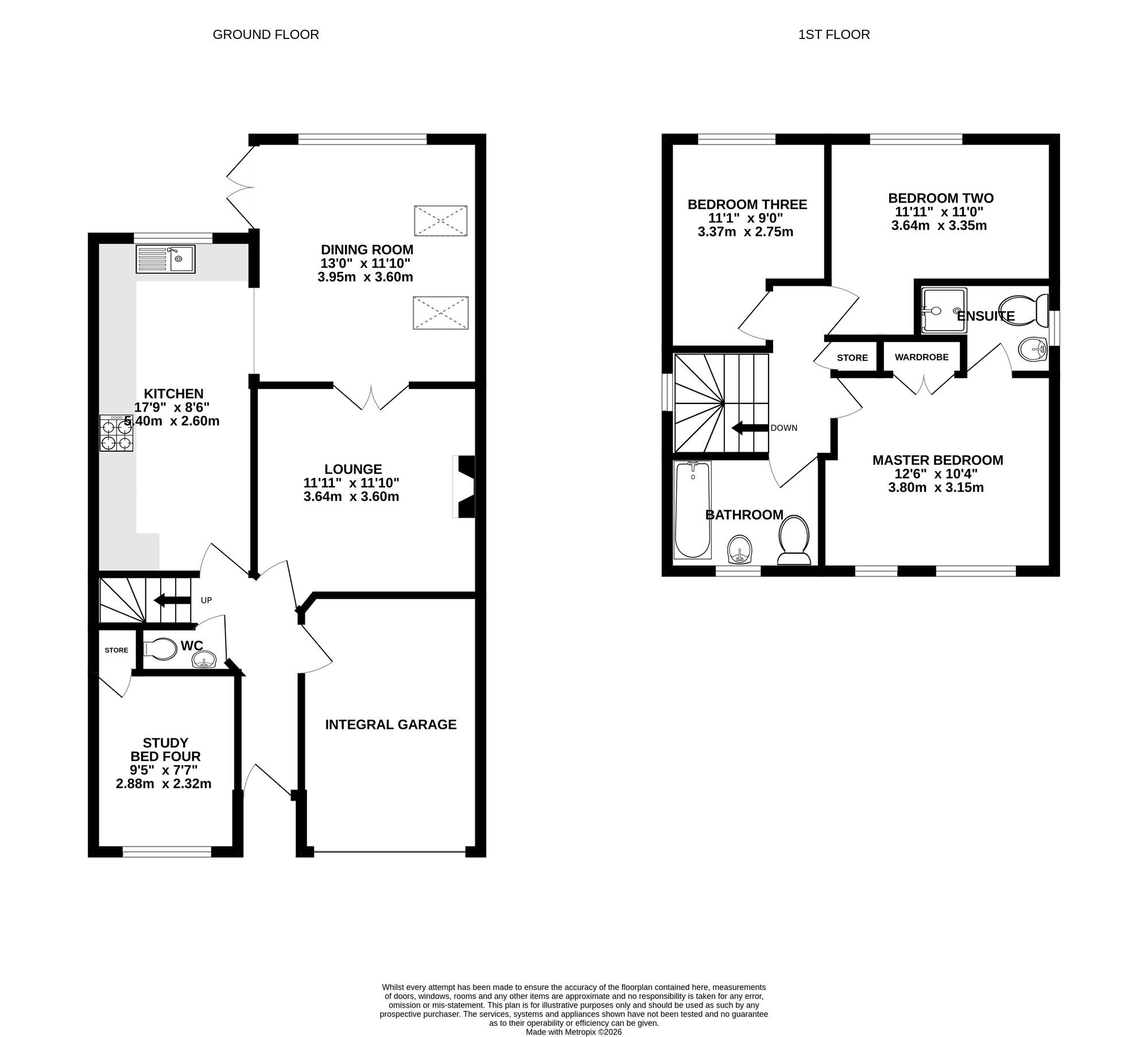 Floorplan of 3 bedroom Detached House for sale, Walnut Road, Belper, Derbyshire, DE56