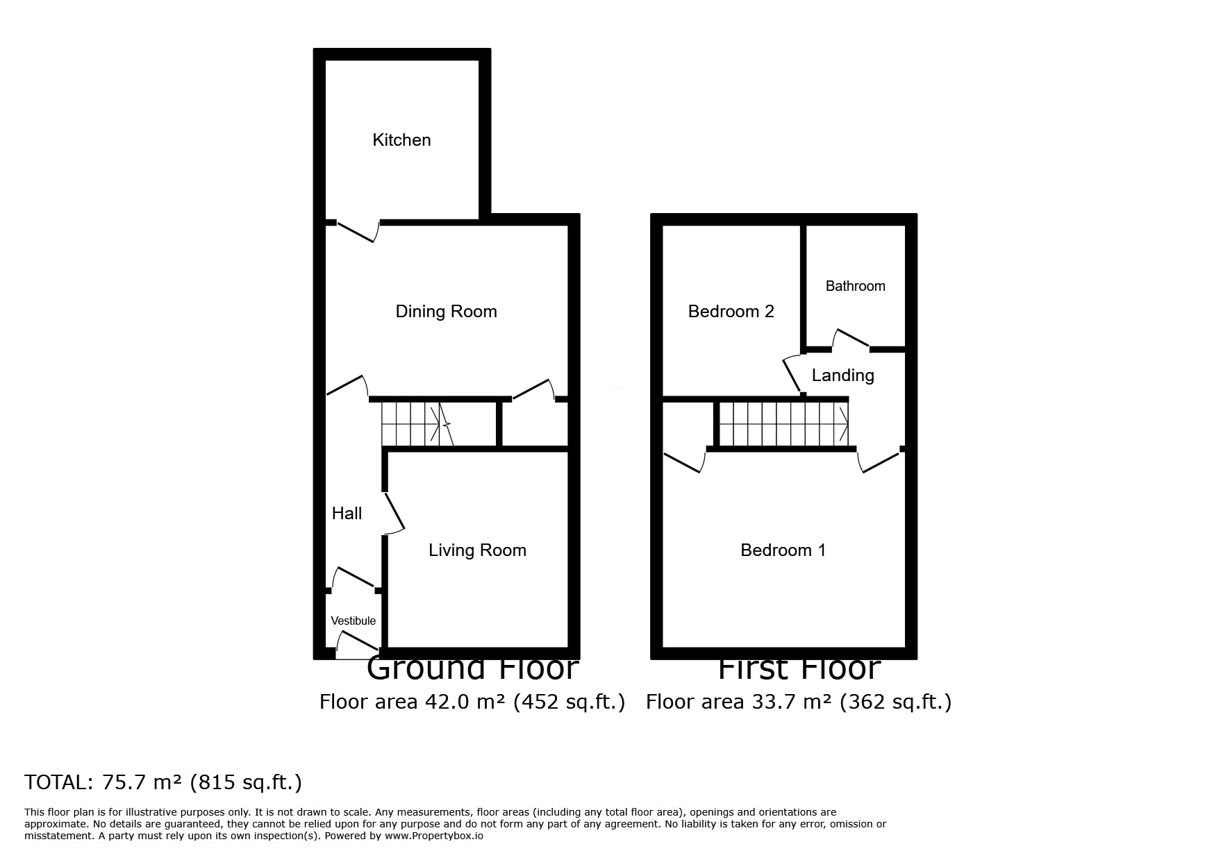 Floorplan of 2 bedroom Mid Terrace House to rent, Nelson Street, Bury, Greater Manchester, BL9