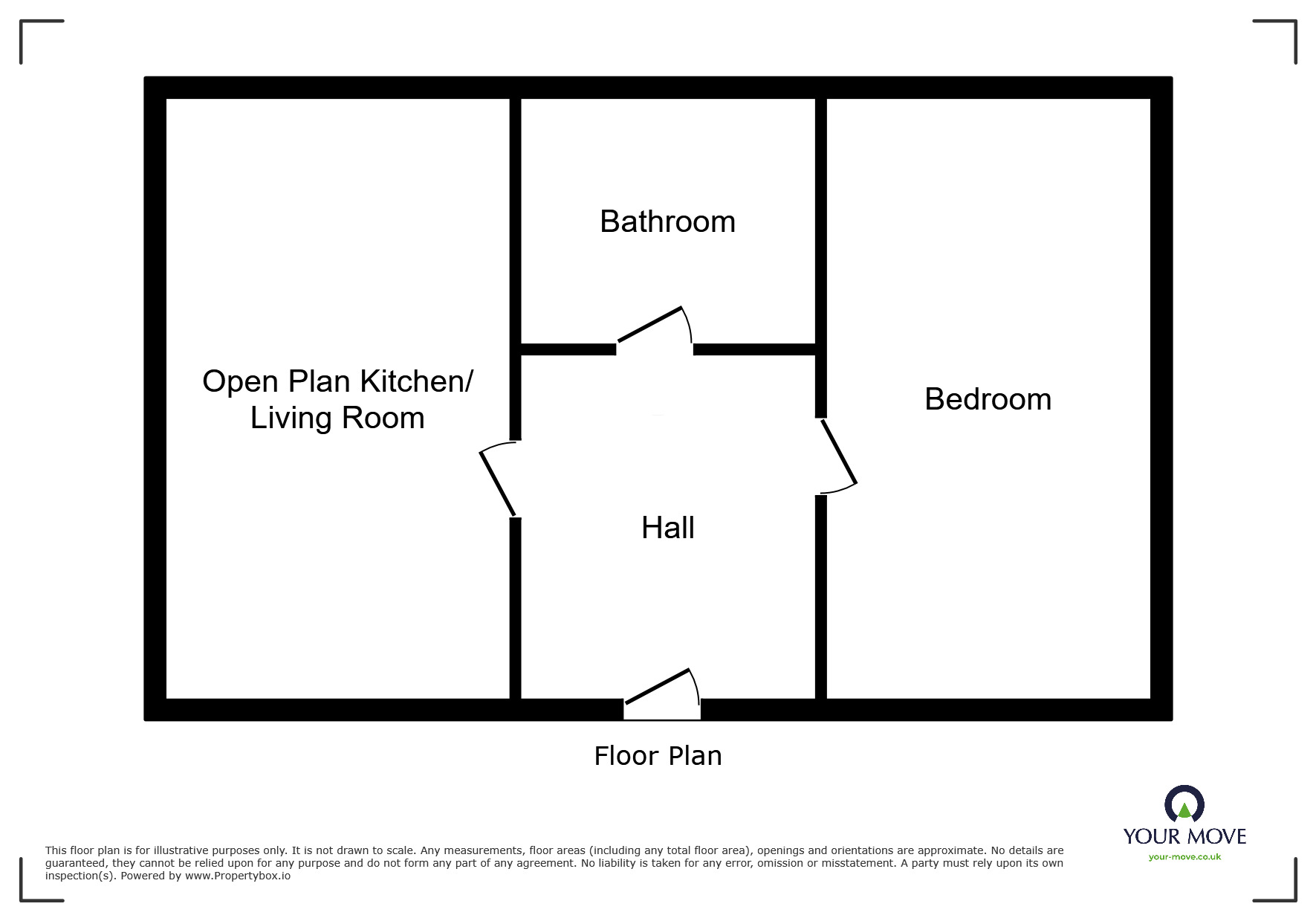 Floorplan of 1 bedroom  Flat for sale, Waterside Gardens, Bolton, Greater Manchester, BL1