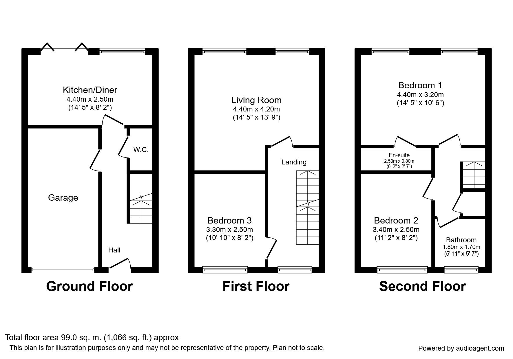 Floorplan of 3 bedroom Mid Terrace House for sale, Kingsdale Close, Bury, Greater Manchester, BL9