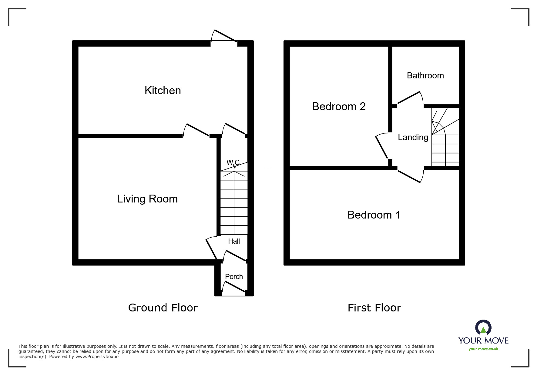 Floorplan of 2 bedroom Semi Detached House for sale, Poplar Avenue, Bury, Greater Manchester, BL9